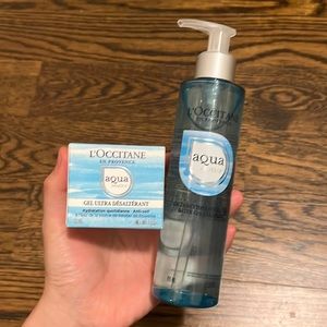 L’Occitane hydration gel cleanser and moisturizer